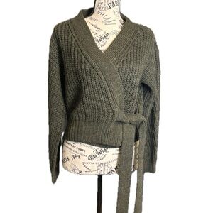 Women's Olive Green RDotyle Wrap Sweater XS